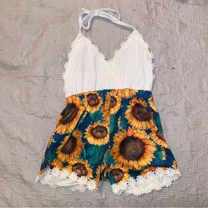 Toddler Sunflower Romper 2t